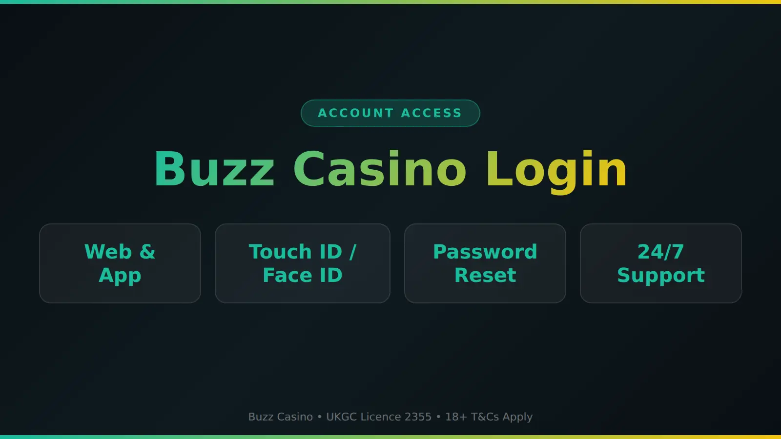 Buzz Casino login and account access